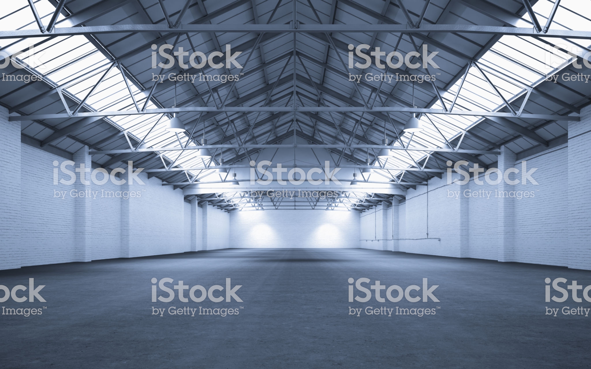 Empty storehouse interior