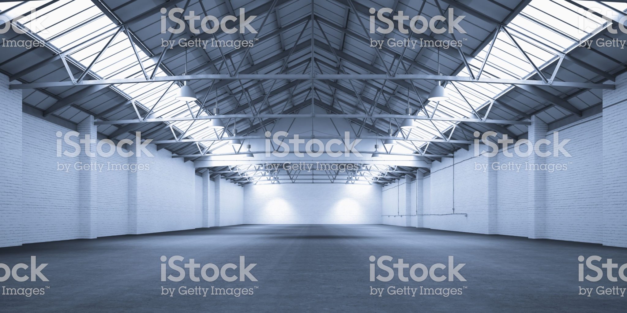 Empty storehouse interior